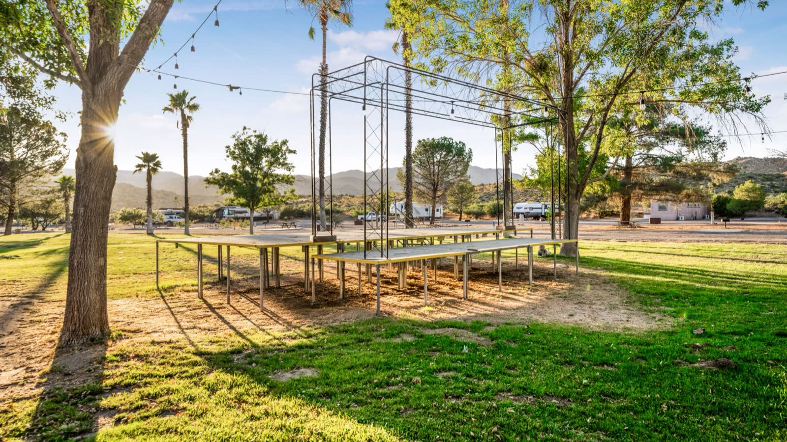 Real existing outdoor stage before activation
